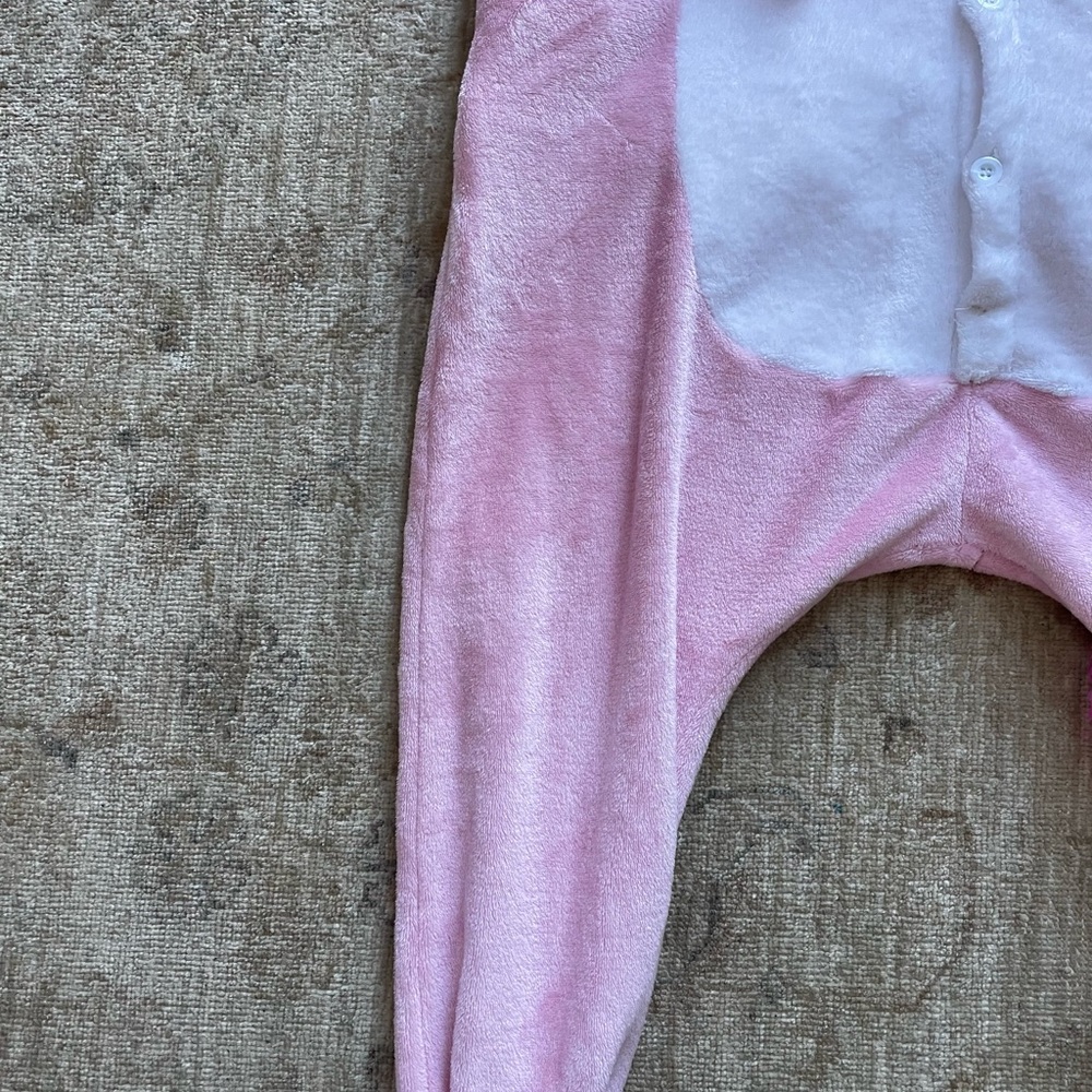 Pink and White Unicorn Onesie Pajamas - Picture 14 of 16